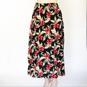 Vintage Long Floral Skirt